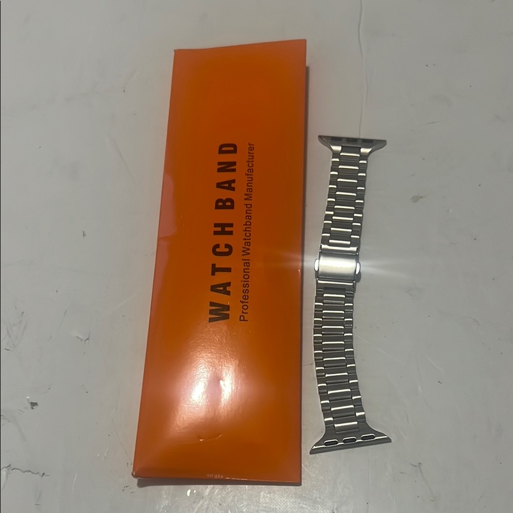 Stainless steel Silver Metal Watch Chainlink Band nwot